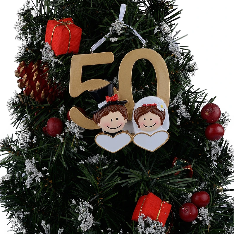 50th Wedding anniversary personalized ornament and gifts