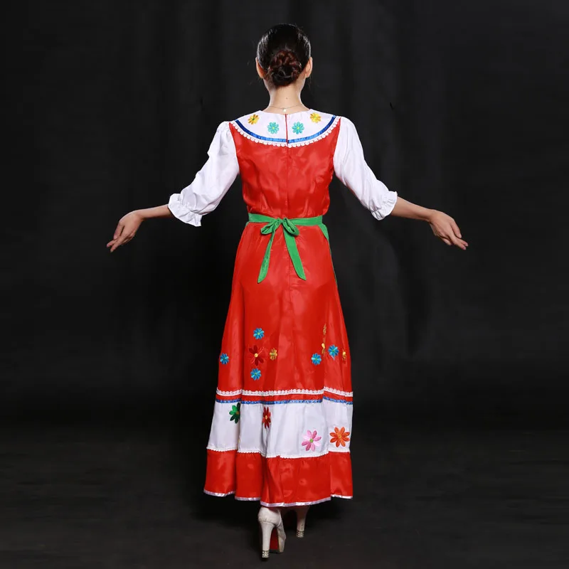 Хорошее качество русские народные танцевальные платья, Женский русский и украинский национальный костюм розничная и HF1277
