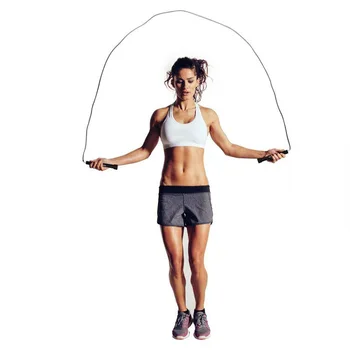 

Adjustable Crossfit Speed Jump Rope Ball Bearing Aluminum Handle Stainless Steel Cable Sport Skipping Jump Ropes