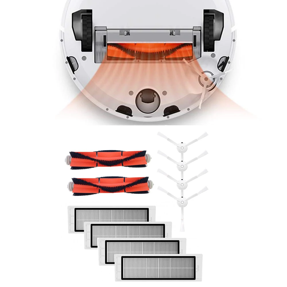 Robot Brush Set v Shape Soft Cleaner Robot Brush Kit Main Brush Cleaner
