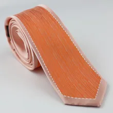 LAMMULIN мужской облегающий галстук розовая кайма с оранжевой микрофиброй в полоску тканый Женский Галстук Свадебный галстук Gravatas Corbata