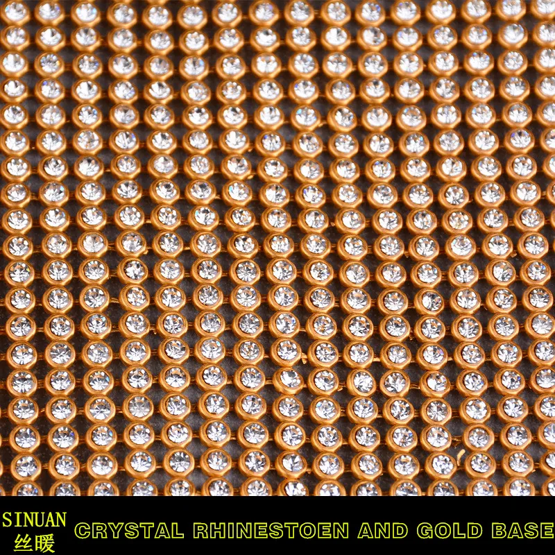 SINUAN Mesh Rhinestone Hot-Fix Glass Crystal 3Mm Ss10 Gold Stones And Crystals Garment Decorations For Crafts | Дом и сад