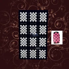 1PC Diamonds Pattern Hollow Out Designs Nail Sticker Stencil Decoration PBJV211 Reusable Nail Foil UV Gel Polish Painting Tools