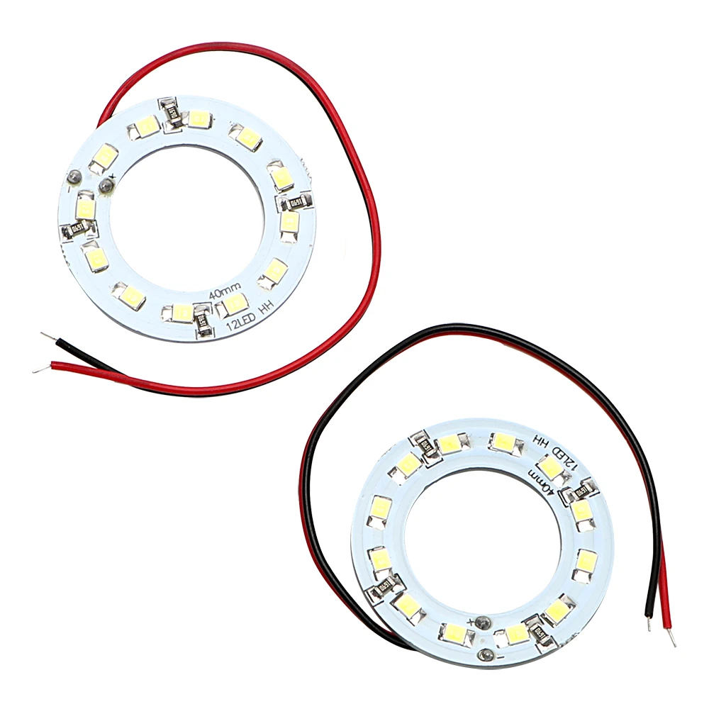 

2Pcs/Set Angel Eye LED Daytime Running Light Car Headlight 40MM Car Light 12SMD 1210 3528 Auto DRL Lamp Car-styling DC 12V