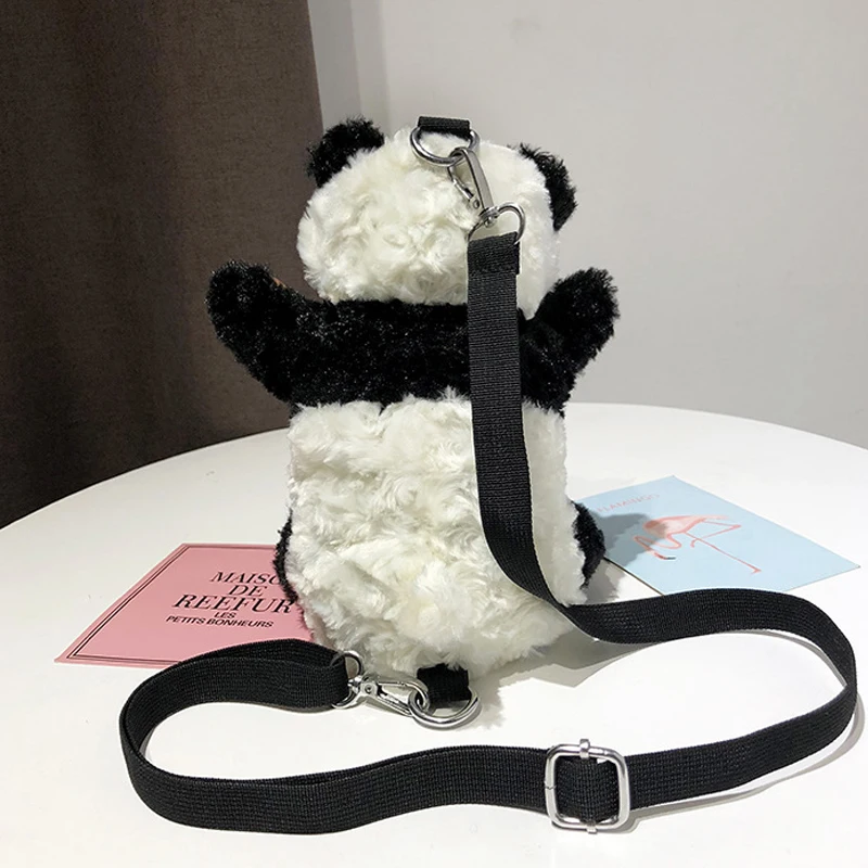 Милая сумка-панда, женская сумка-слинг с мультяшным Кроликом, пушистый кролик, плюшевый рюкзак на плечо, подарки на день рождения, школьный рюкзак