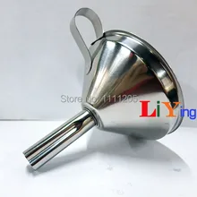 2 шт. Нержавеющая сталь Воронки лабораторные Комплект Масляный фильтр с ручкой 13 см 15 см жидкости вина заливки лаборатория кухня separatory бар инструменты