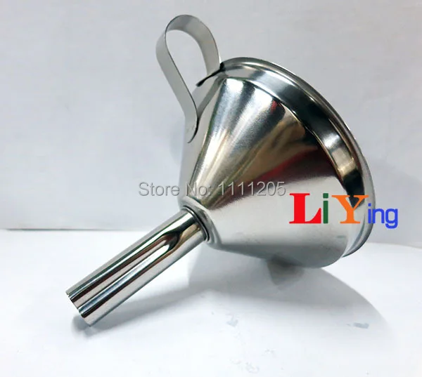 2pc Stainless Steel Funnel Set oil Filter with Handle 13cm 15cm liquid