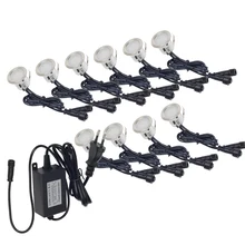 10 шт. светодиодный светильник IP67 водонепроницаемый из нержавеющей стали Встраиваемая лестница подземная лампа светодиодный напольный светильник настенный Точечный светильник DC12V