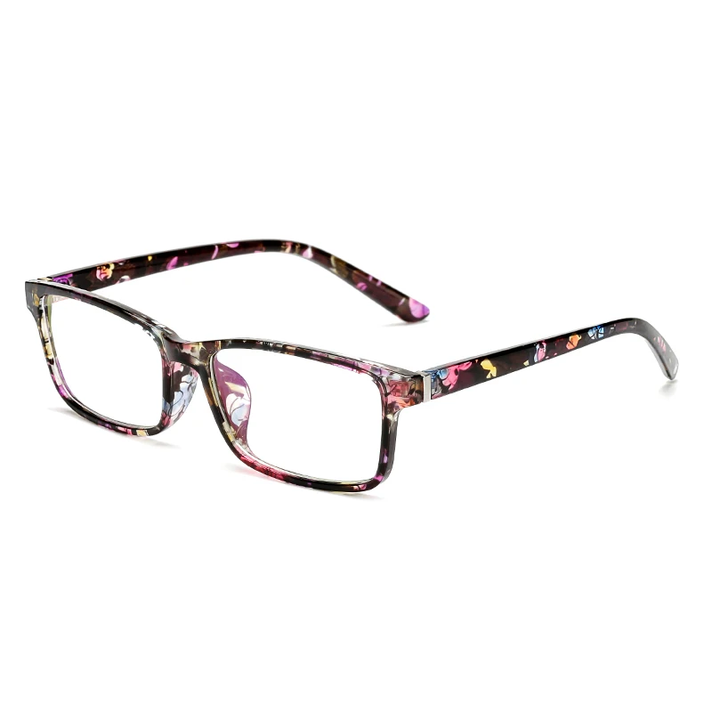 2019 New Flower Glasses Popular Computer Glasses Frame Women Men Anti-blue Radiation Protection Square Myopia Frame Eyeglasses