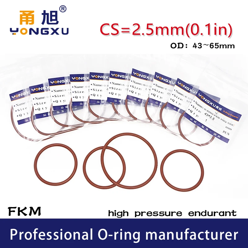 30pcs Caoutchouc Fluoré O-Ring FKM Joint CS 2.5mm O Ring Joint D'étanchéité Anneau,8x3x2.5mm
