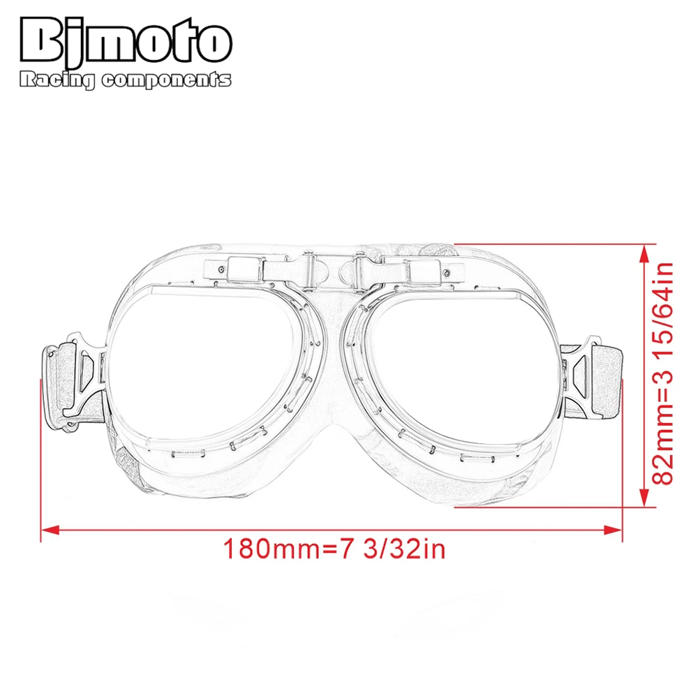 Винтажные очки мотоциклетные кожаные очки Защита от пыли и ветра очки регулируемые складные очки 5 цветов объектива