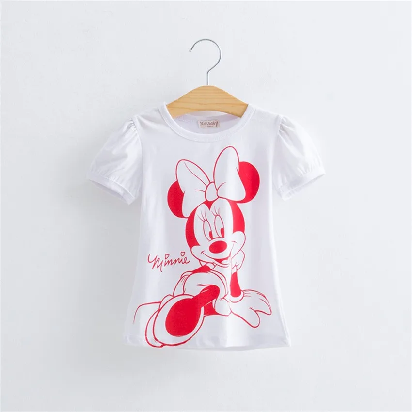 Seartist/Летняя футболка с Минни Маус для маленьких девочек Детские футболки с короткими рукавами и рисунком из мультфильма, детские футболки Одежда для девочек Новинка года, 53G