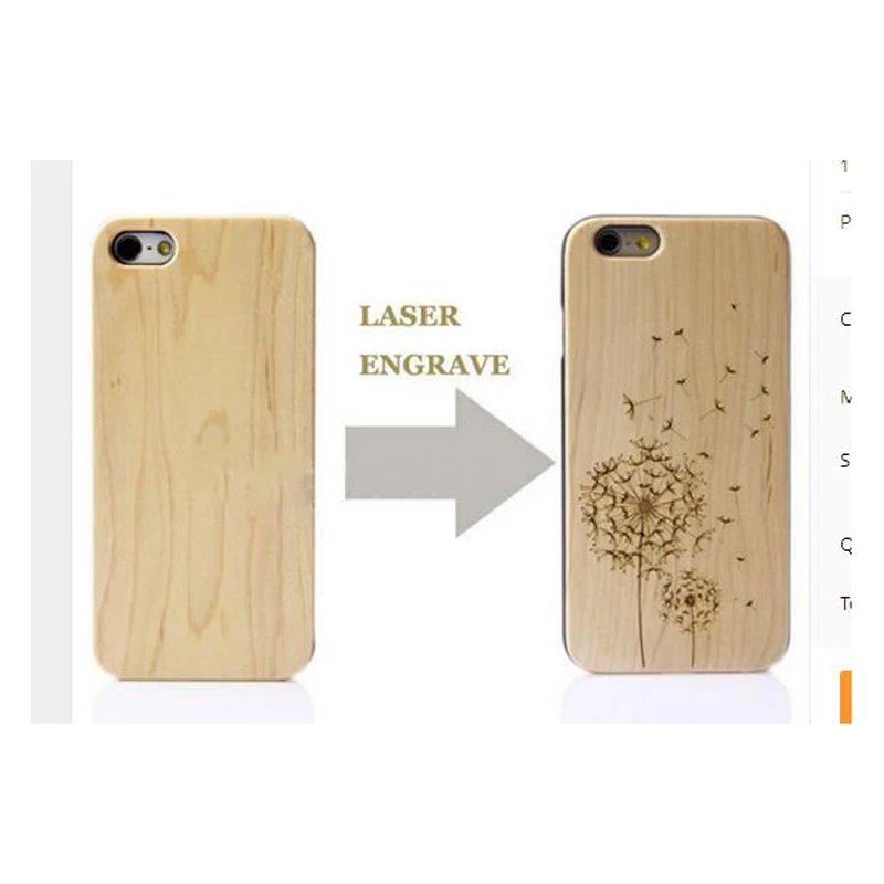 2017 Hot Sale New Laser Engrave Real Wood and plastic Custom Any Pattern DIY Logo For