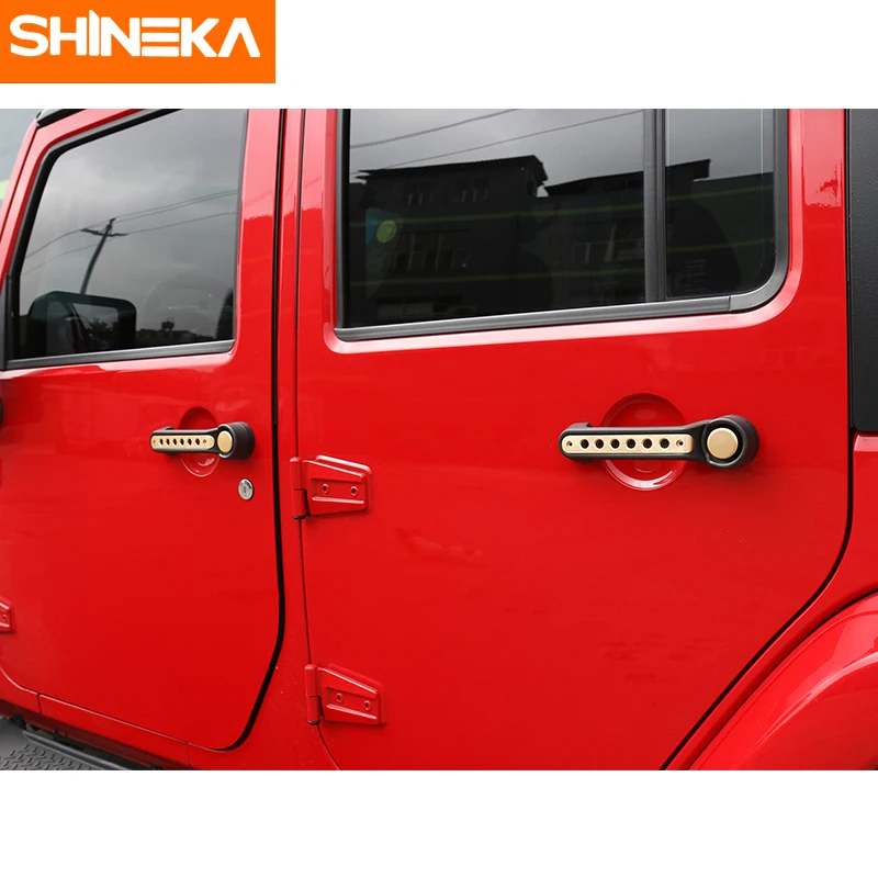 SHINEKA наклейка на автомобиль из алюминиевого сплава с ручкой для Jeep Wrangler JK 2007 2017|car