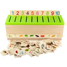 Игрушки Деревянные Монтессори Мультяшные животные цифровая Форма Комбинация сопряжение головоломки детские игровые игрушки Детская Подарочная деревянная коробка