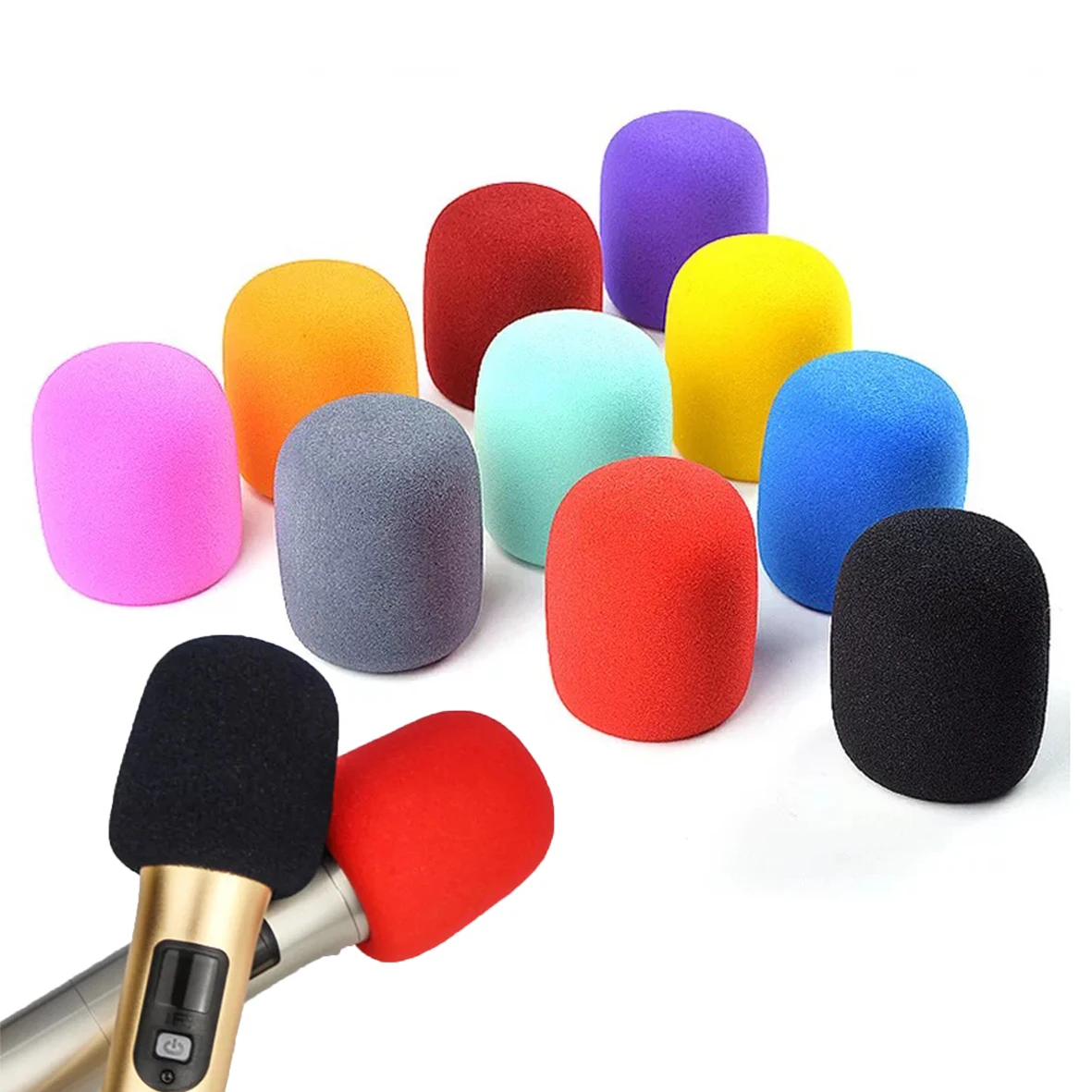 

Microphone Foam Thicken Mic Cover Sponge Professional Studio WindScreen Protective Grill Shield KTV Soft Microphone Cap