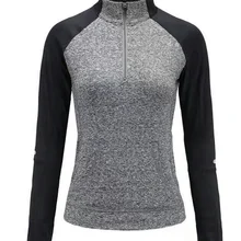 Спортивная одежда на молнии, пальто, майка с длинными рукавами, женская спортивная куртка, Фитнес Топ, Йога, рубашка для бега, женские футболки для тренировок, XL