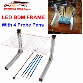

New LED BDM FRAME With 4 Probe Pens Full Set BDM FRAME For KESS V2/KTAG K-TAG/FGTECH Galletto V54/BDM100 ECU Chip Tuning Tool