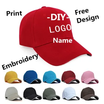 

Free Logo Custom Baseball Cap Text Photo Print Men Women Snapback Dad Hat Free Shipping Trucker Hat