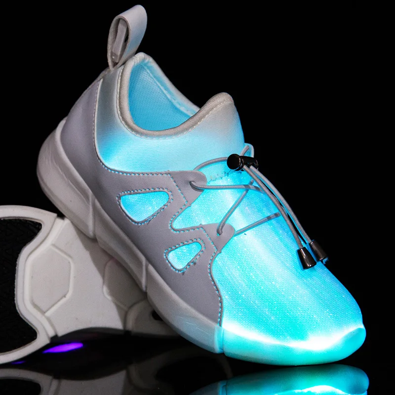 

davidyue Luminous Sneakers Kids LED Shoes With mesh baby Lighted Shoes Boys Girls Tenis Simulation Children Glowing Sports Shoes