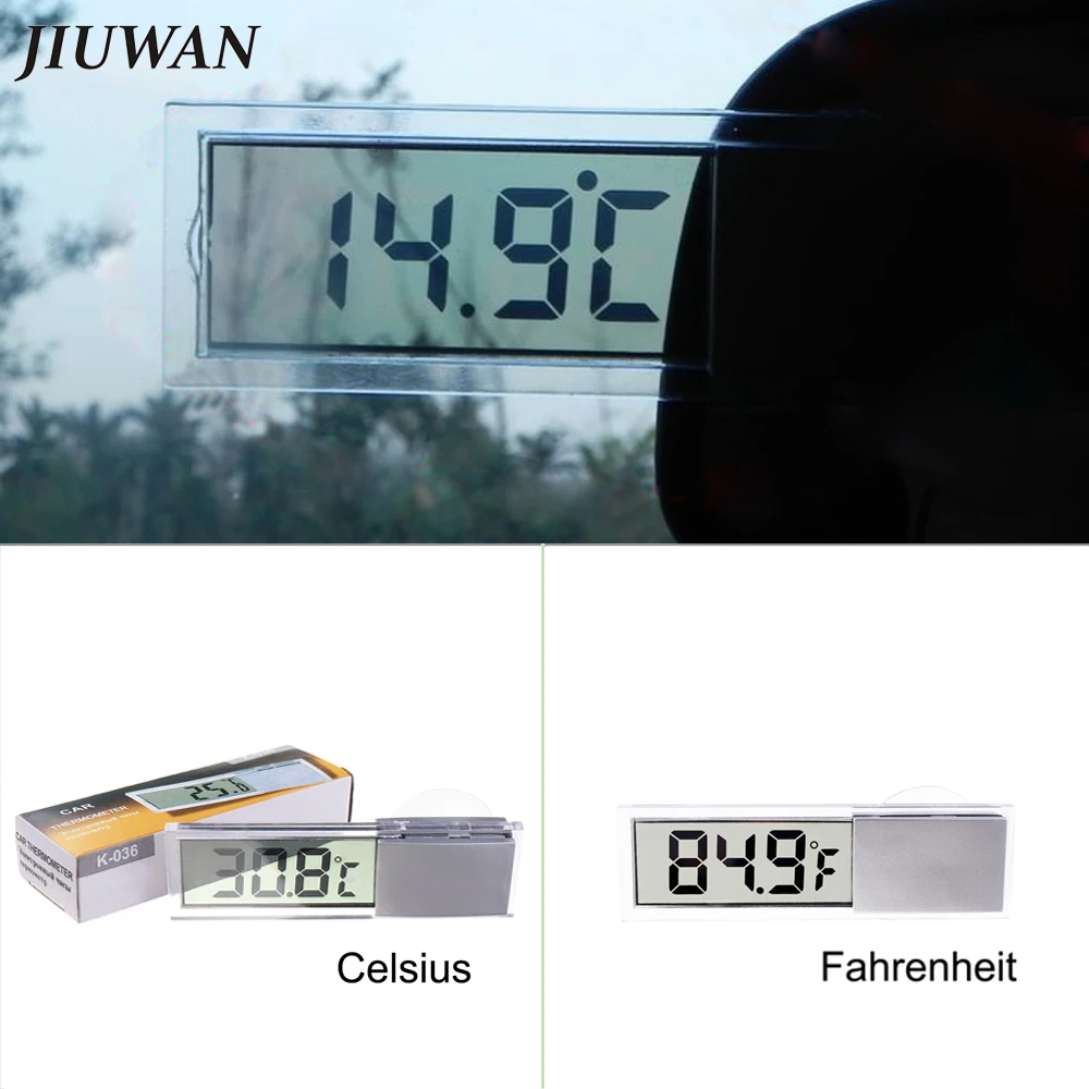 

1Pc Car LCD Digital Thermometer Auto Window Outdoor Energy-saving Gauge Smart Number Display Temperature Instruments Accessories