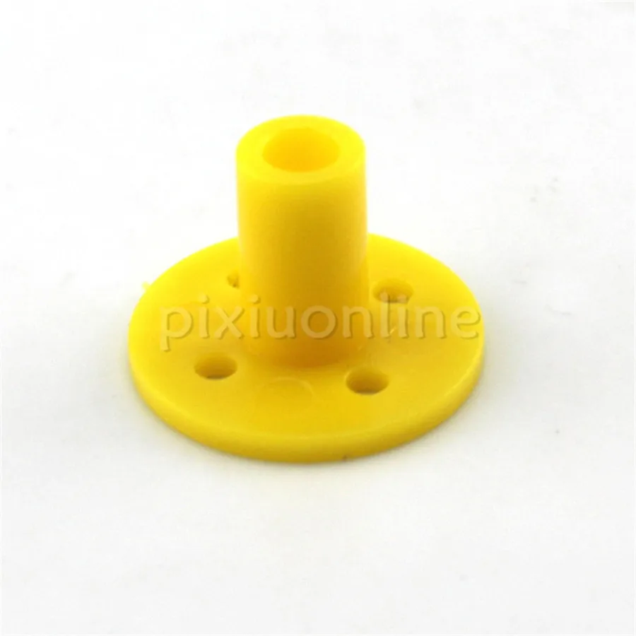 2pcs J628 Yellow Color 25mm Round Plastic Flange Base DIY Maker Parts parasol base granite 30 kg round grey