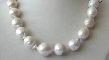 

ddh00308 baroque white reborn keshi freshwater cultured pearl necklace