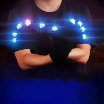 

LED Glow Glove Rave Light Flashing Finger Lighting Glow Mittens Magic Luminous Glove Halloween Colorful Party Accessory