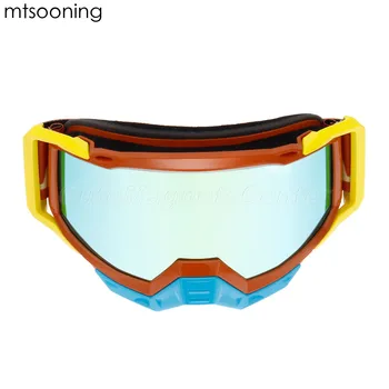 

mtsooning Motocross Goggles ATV Casque Motorcycle Glasses Racing REVO Gold Lens Moto Bike Cycling Gafas Sunglasses