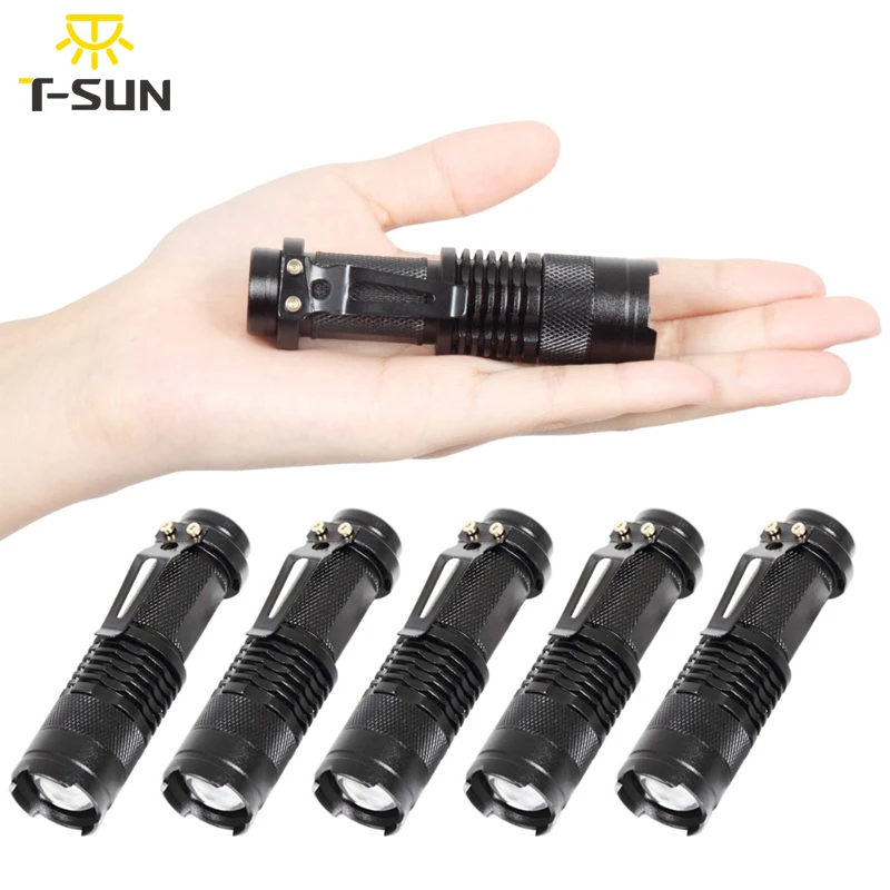 

T-SUNRISE 6 PACK Portable Mini LED Flashlight Torch LED Light For Outdoor Security led flashlight rechargeable Light hand lamp