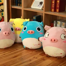 Милая мультяшная свинка подушка для согревания рук кукла сон одеяло мягкая плюшевая подушка Kawaii поросенок наполненный валик игрушка ребенок девочка подарок на день рождения