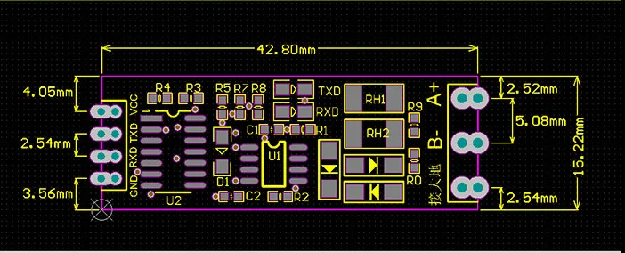 Ttl поворот RS485 модуль 485 на последовательный уровень UART оборудование автоматического управления потоком