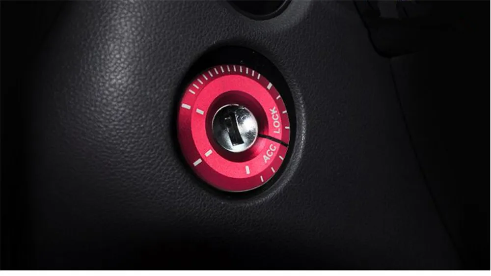 Автомобильная цепь зажигания Замочная скважина кольцо декоративный выключатель чехол для Защитные чехлы для сидений, сшитые специально для volkswagen POLO EOS Tiguan Golf/AUDI A1 A3 A4 TT для Skoda OCTAVIA III