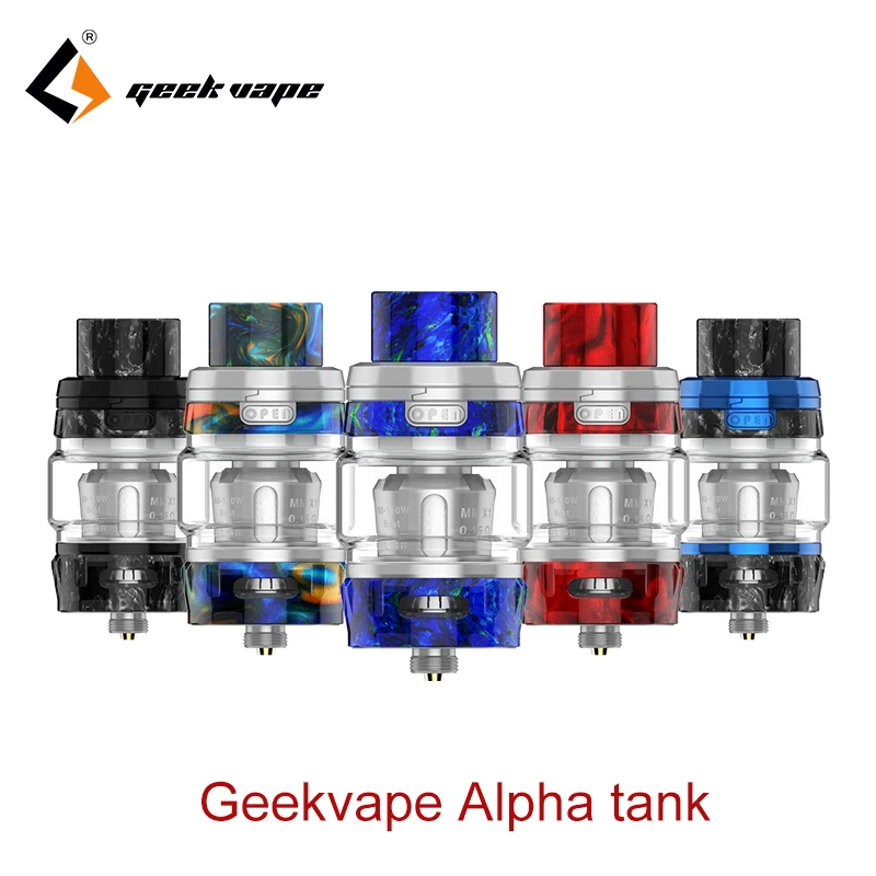 Original Geekvape Alpha Sub Ohm Tank top filling two mesh mellow mesh coils atomizer fit nova mod vs tfv12 prince tank tight mesh panel tank top bodysuit