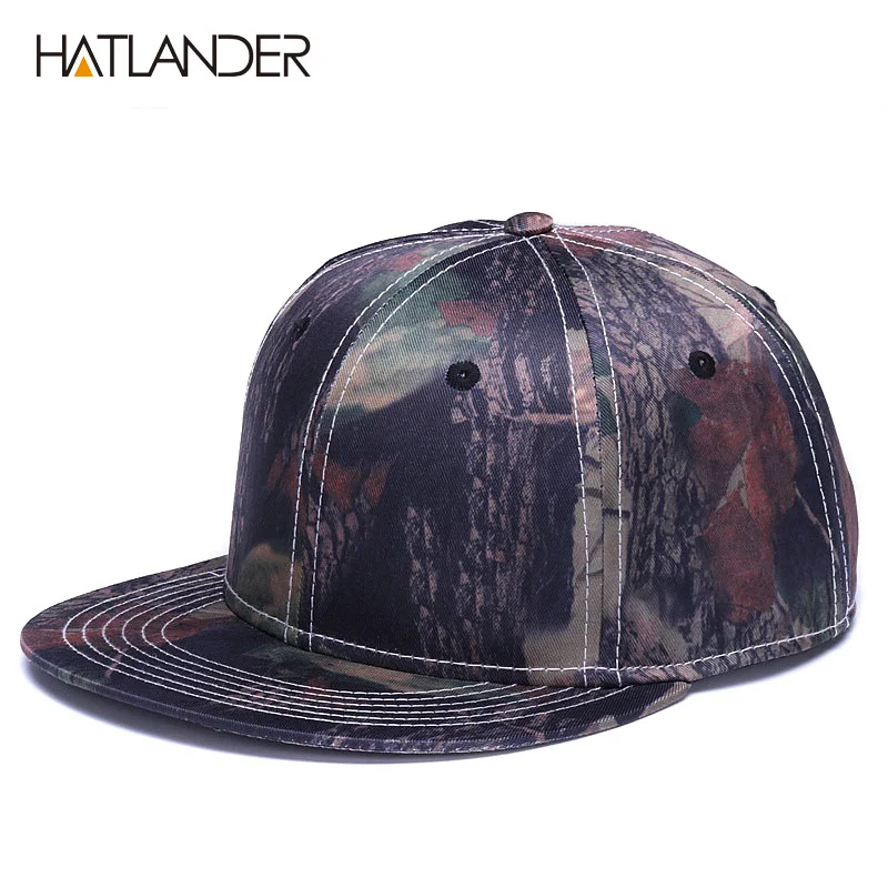 HATLANDER, полноразмерные бейсболки с печатью, 6 панелей, облегающие бейсболки, Молодежные крутые хип-хоп кепки, уличная Солнцезащитная шапка - Цвет: COLOR-D