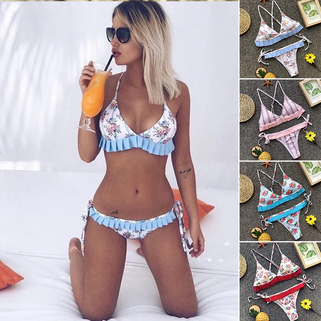 Bandage Swimsuit Grils Swimwear Bathing Suit Women Fl Set Bandage Swimsuit Grils Swimwear Bathing Suit Women Fl Set 2018 Cute Beach Wear Monokini Maillot