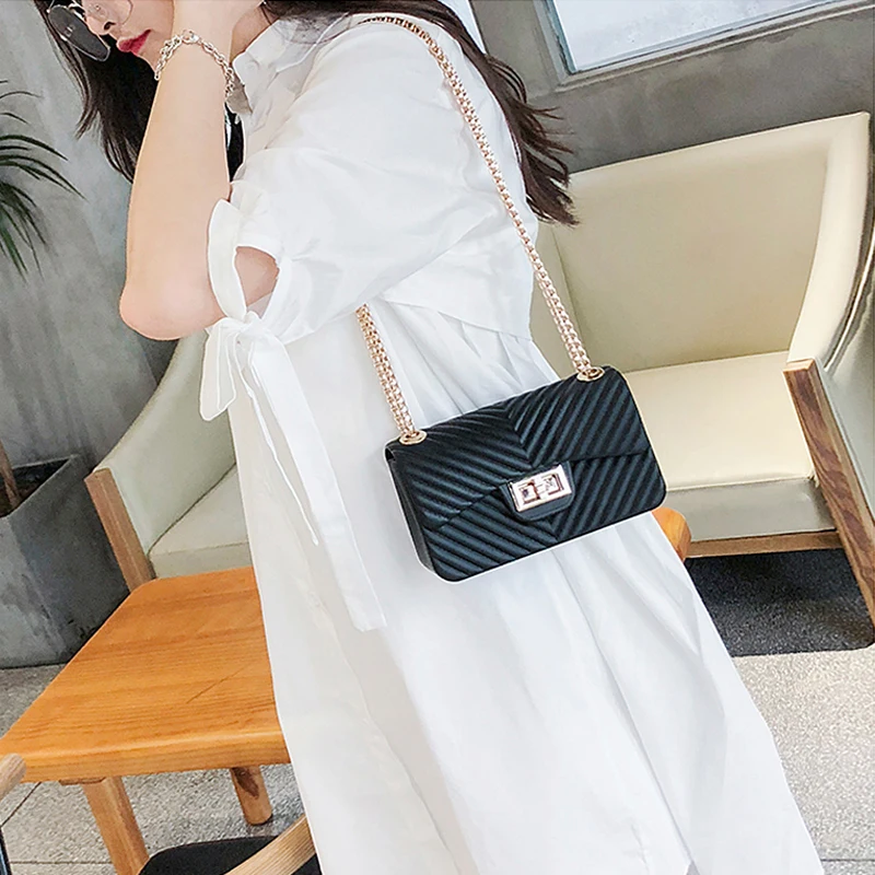 High-class Design Mini Small Women Bags Female Chain Jelly Bag PU Leather Shoulder Bags Handbags for Women 2018 New