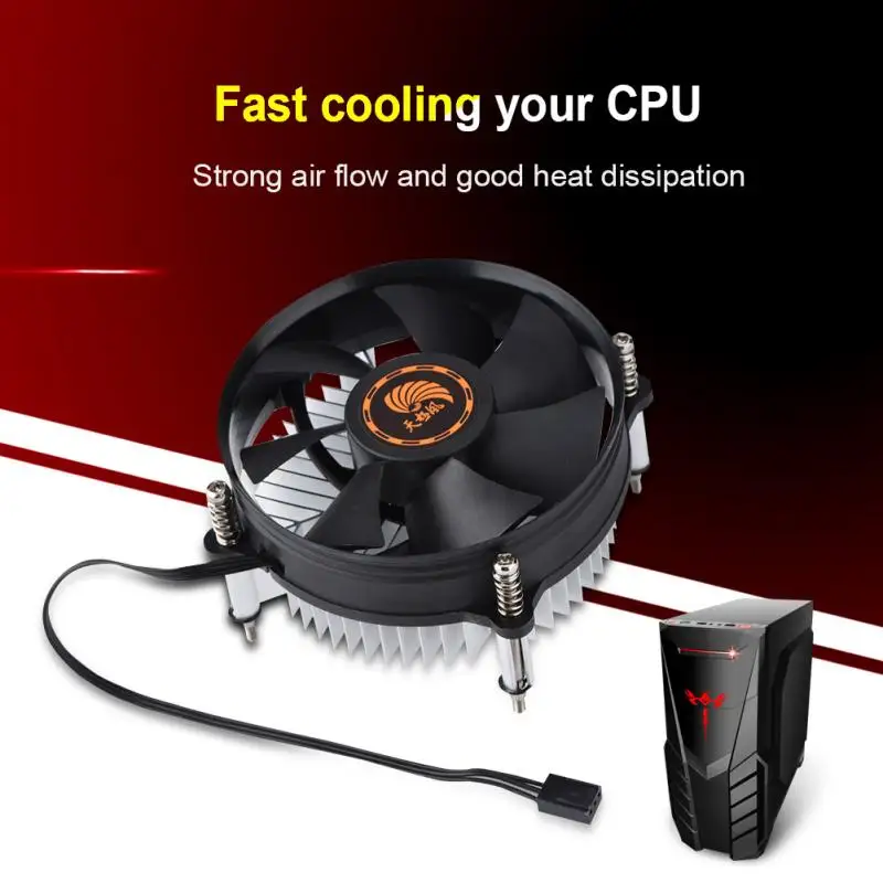

Aluminum CPU Cooling Fan Heat Sink Silent Cooler for Intel high quality with good heat dispersion