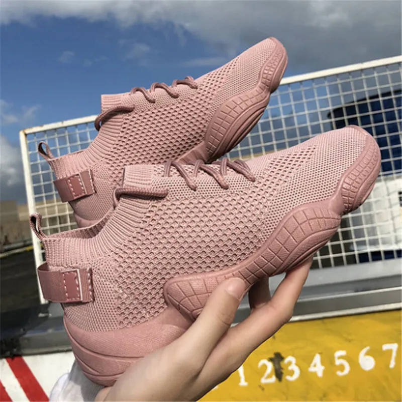 

New spring and summer mesh breathable socks shoes female ulzzang fly woven casual sneakers shoes comfortable women's shoes