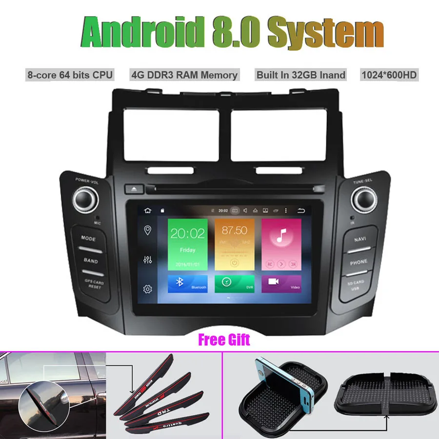 Perfect Octa-Core Android 8.0 CAR Multi-Media DVD Player for TOYOTAYARIS 2011 0
