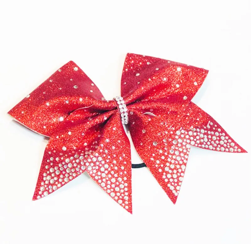 الفتيات حجر الراين التدرج القوس المشجع Hairbow 15*16 سنتيمتر مخصص