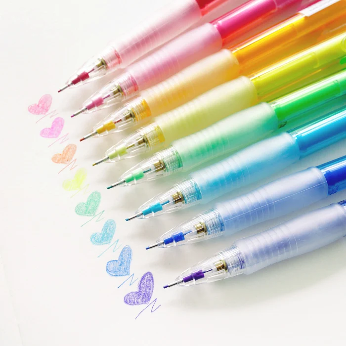 

Free shipping 2pcs/lot zebra gift plastic 0.7mm Japanese erasable colourful mechanical pencil for school & office stationery