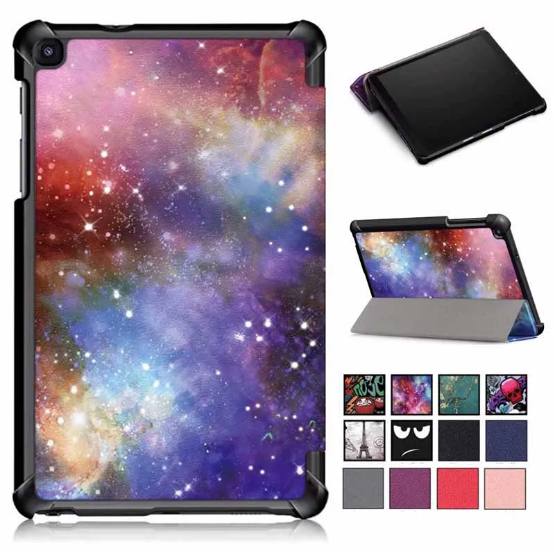Тонкий 3 сложенный кожаный чехол из искусственной кожи для Samsung Galaxy Tab A 8 0 дюйма 2019