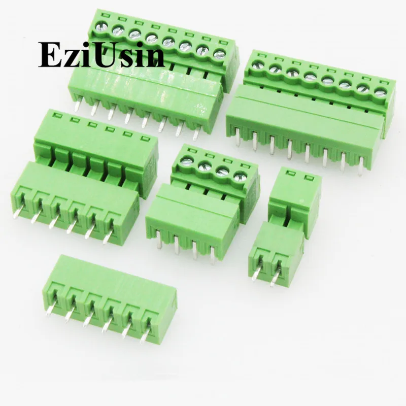 5 Sets 10 Pin PCB Mount Screw Terminal Block Connector Socket 3.81mm