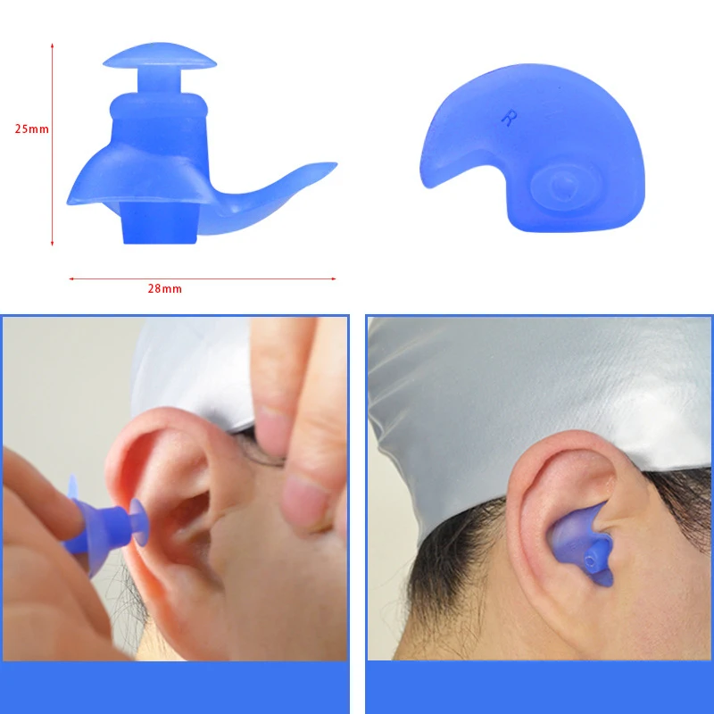 Silicone Soft Ear Plugs Swimming Colorful Earplugs For Swimming Water Sports Swimming Accessories