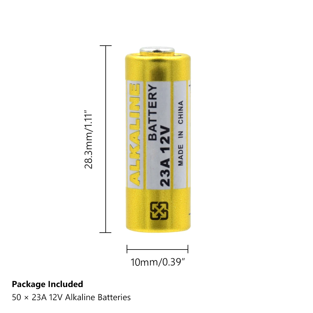 100% Новый оригинальный щелочный аккумулятор 12 В 23A 23GA MS21 A23 E23A V23GA для дверного