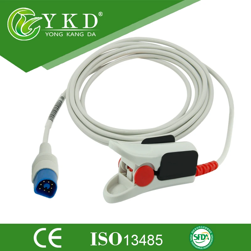 

M1196A/ MP30 Adult Finger Clip Heart rate pulse sensor, 8pins connector