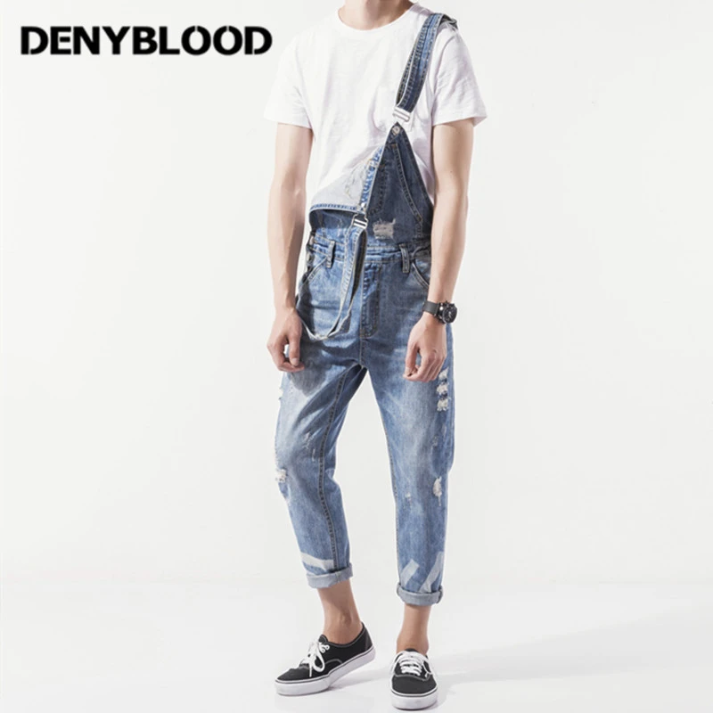distressed mens overalls