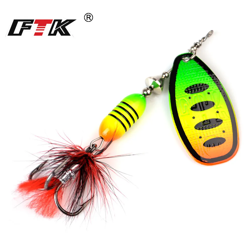 FTK 1 قطعة سبينر الطعم 17.5g مع الريشة التريبل خطاف Arttificial الطعم المعادن الصيد السحر ملعقة إغراء Wobblers بايك معالجة FTK 1 قطعة سبينر الطعم 17.5g مع الريشة التريبل خطاف Arttificial الطعم المعادن الصيد السحر ملعقة إغراء Wobblers بايك معالجة