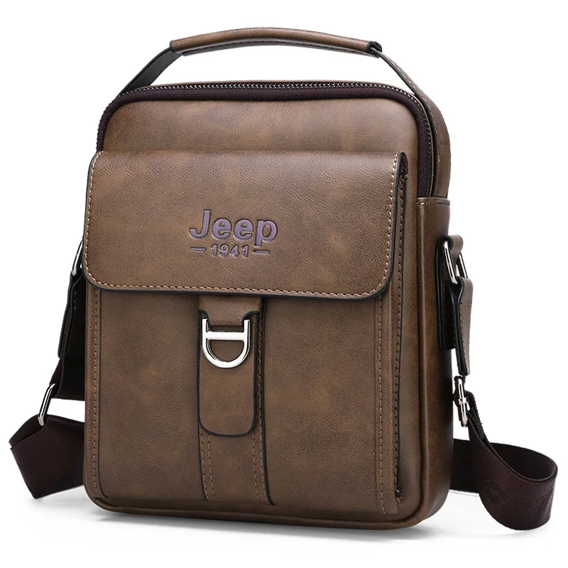  Luxury Brand JEEP Bag Men Vintage Shoulder Bag For Man Leather Messenger Bag Casual Crossbody Bag M - 32969483157